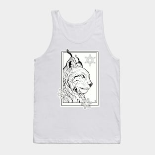 lynx cat with snowflakes Tank Top